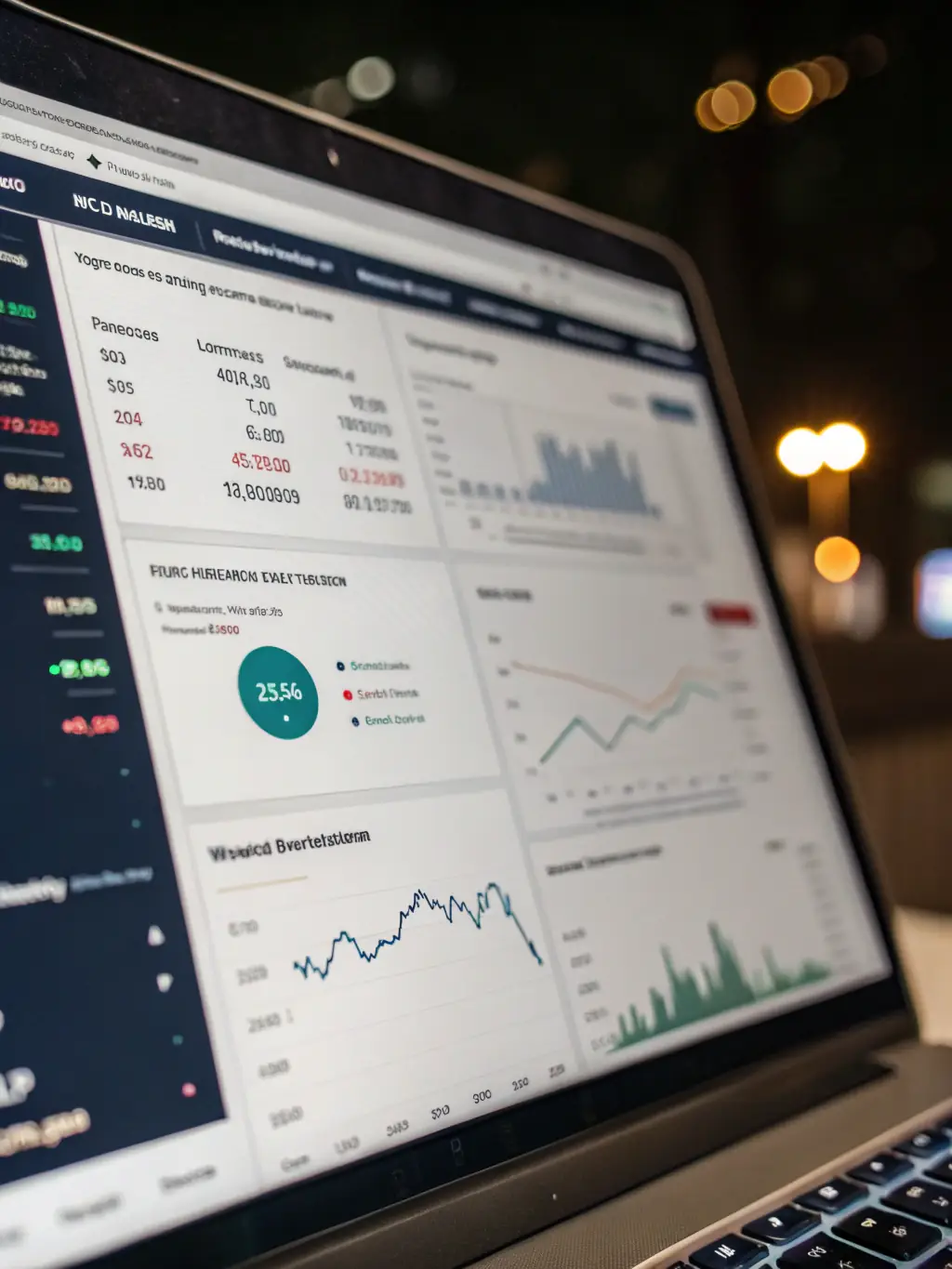 A secure online portal displaying a client's financial dashboard, showcasing real-time portfolio performance and financial insights.